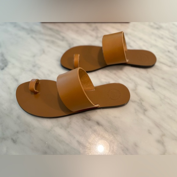 ATP Atelier BNWT NIB Astrid Leather Flat Sandals in Terra Brown - EU 38 - Picture 10 of 16